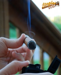 Xikar Stratosphere Lighting a Cigar