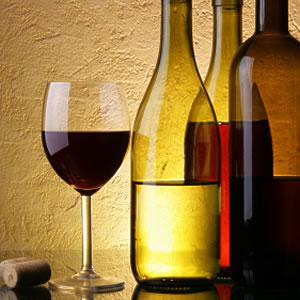 Wine Bottles & Glass