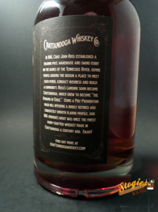 Chattanooga Whiskey 1816 Cask - Back Label