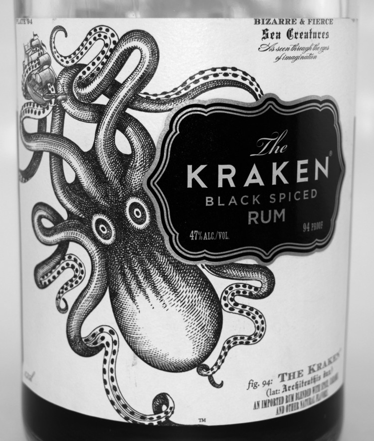 30 Kraken Rum Black Label Label Design Ideas 2020