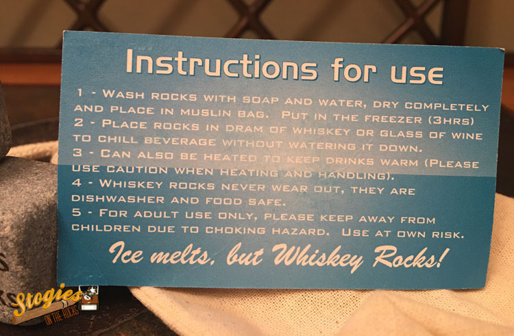 Whiskey Rocks Instructions